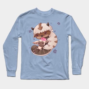 Momo and Appa Creature Cute Long Sleeve T-Shirt